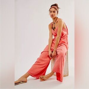 Free People Drifting Dreams One Piece In Radiant Watermelon Size XS